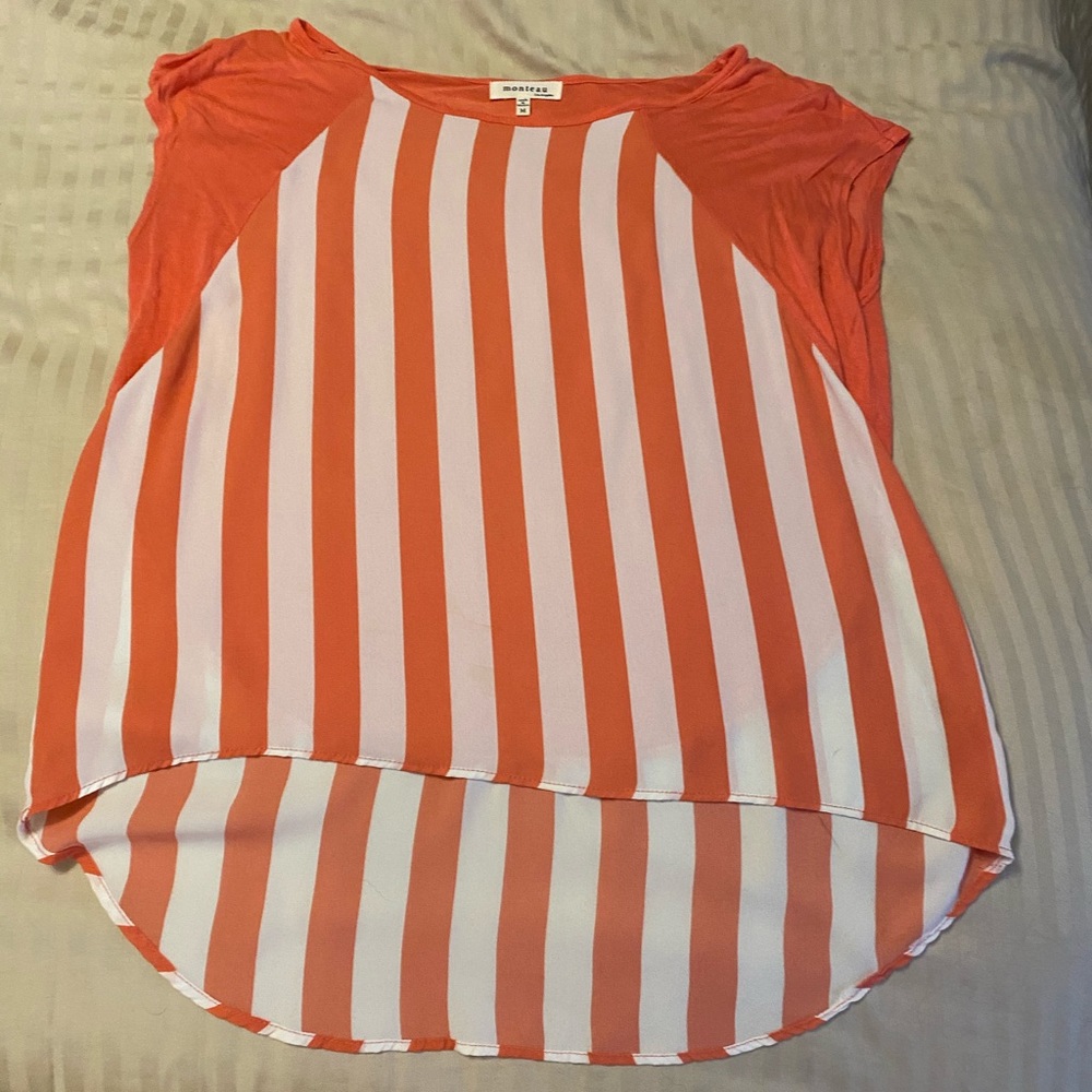 Hi Lo cap sleeve shirt